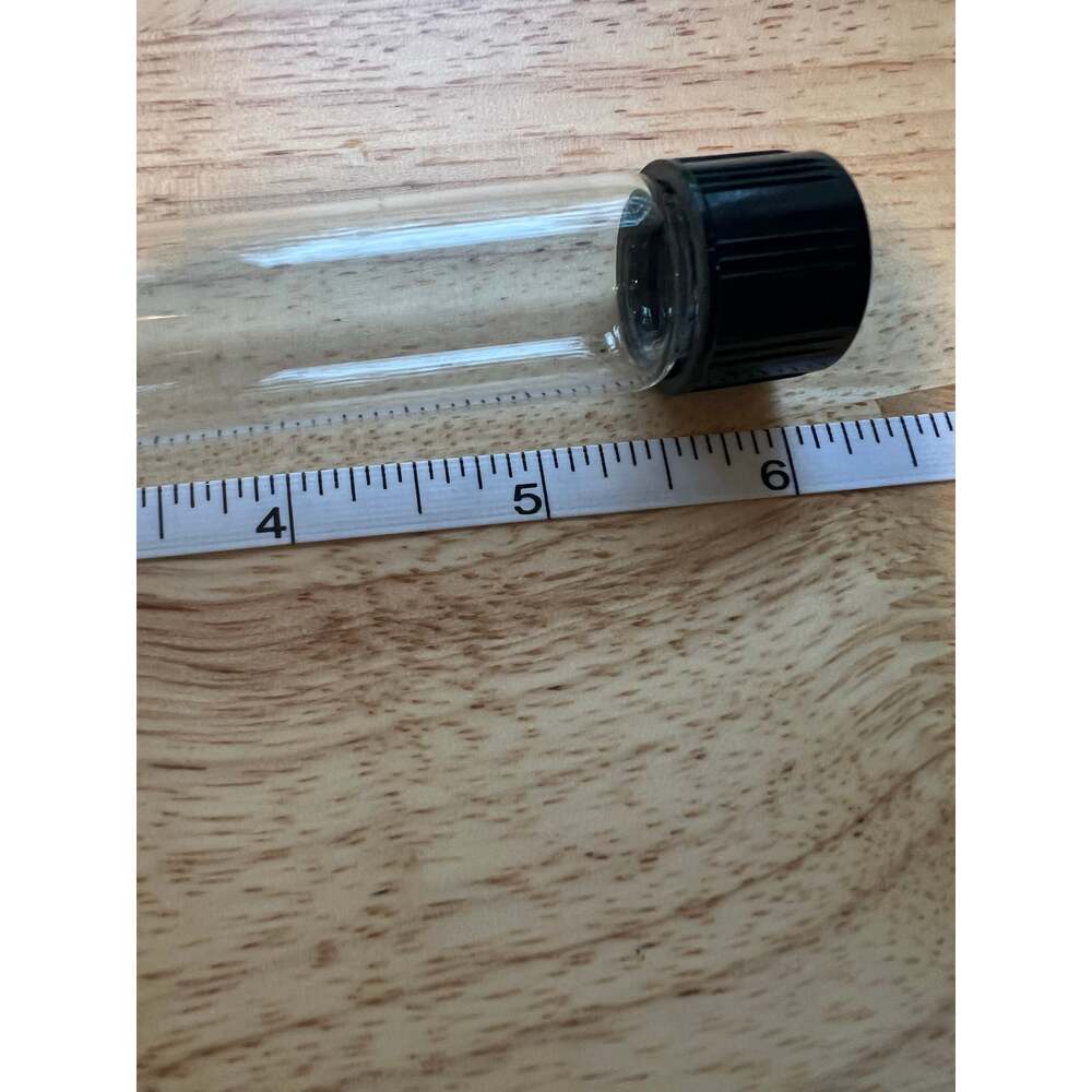 12 Capped Glass Test Tubes with Wood Stand Display Rack Science Lab Testing - Picture 11 of 12